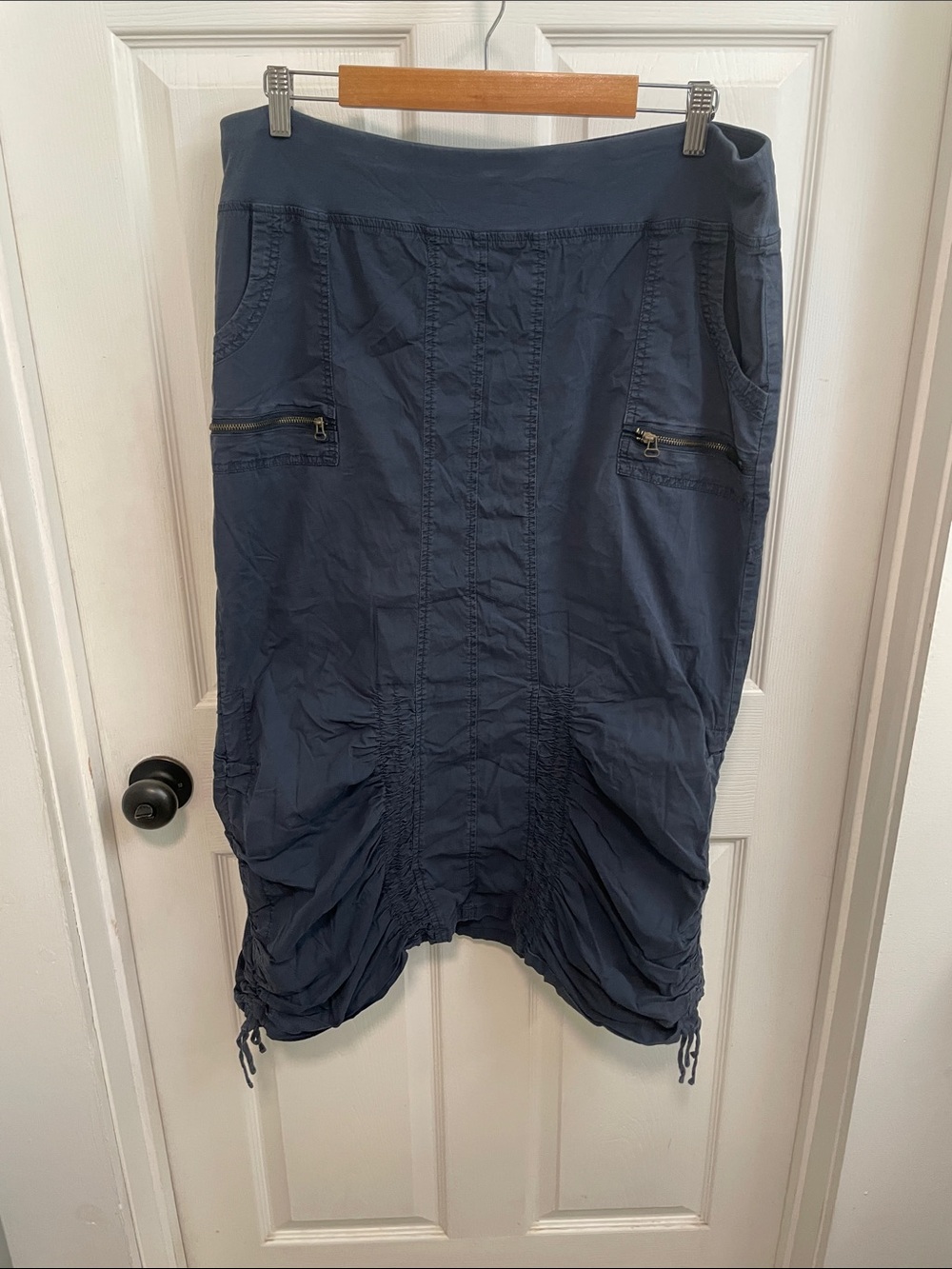 XCVI Navy Drawstring Skirt